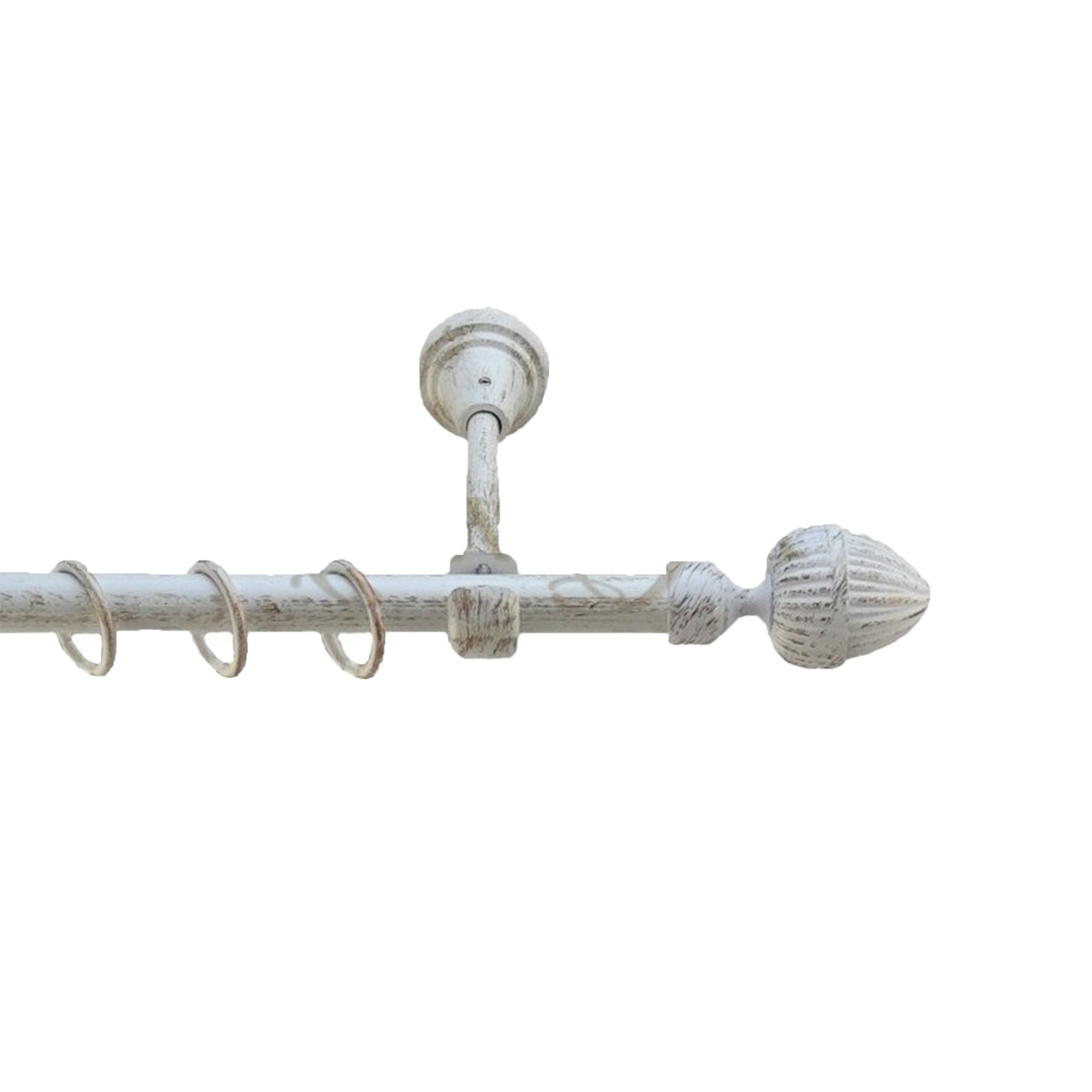 

Карниз Витерра кованый однорядный для тюля штор, для портьеры, белый, 200см, Витерра