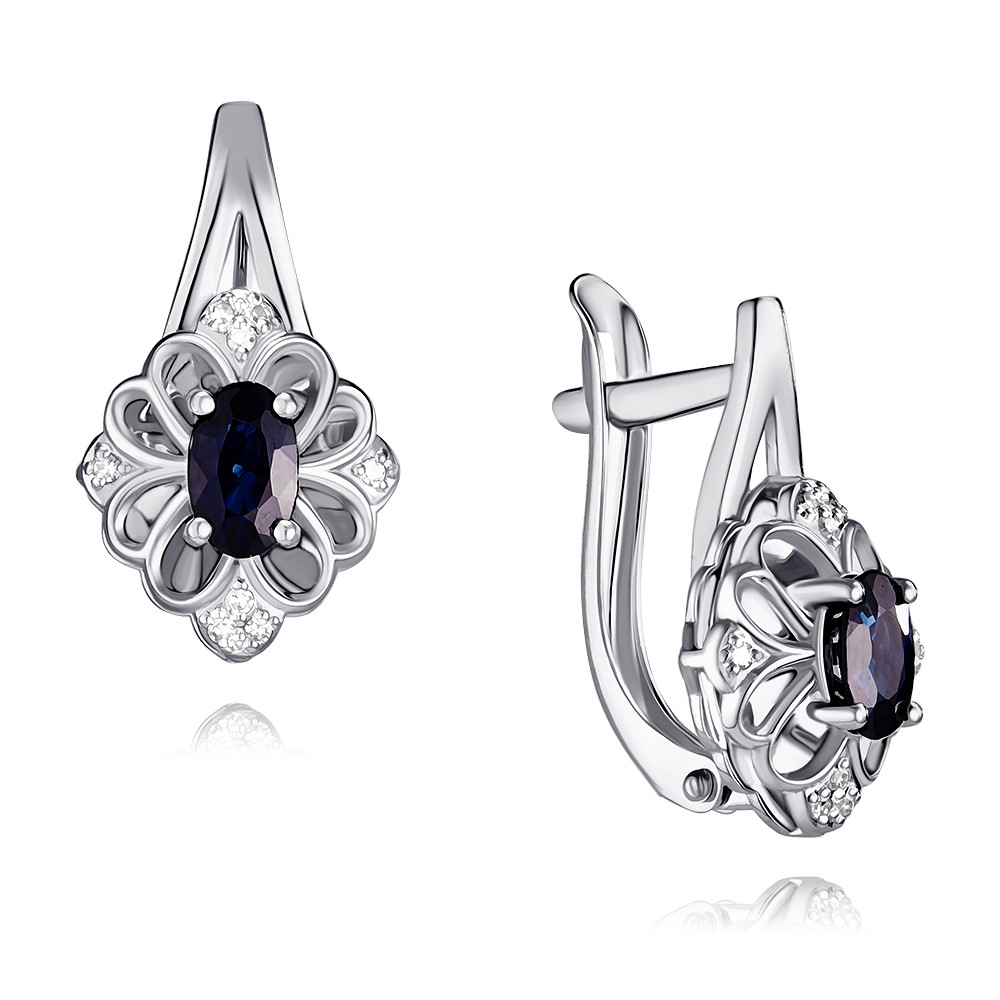 

Серьги из белого золота с бриллиантом/сапфиром ADAMAS 2439233/01-А51Д-432, 2439233/01-А51Д-432