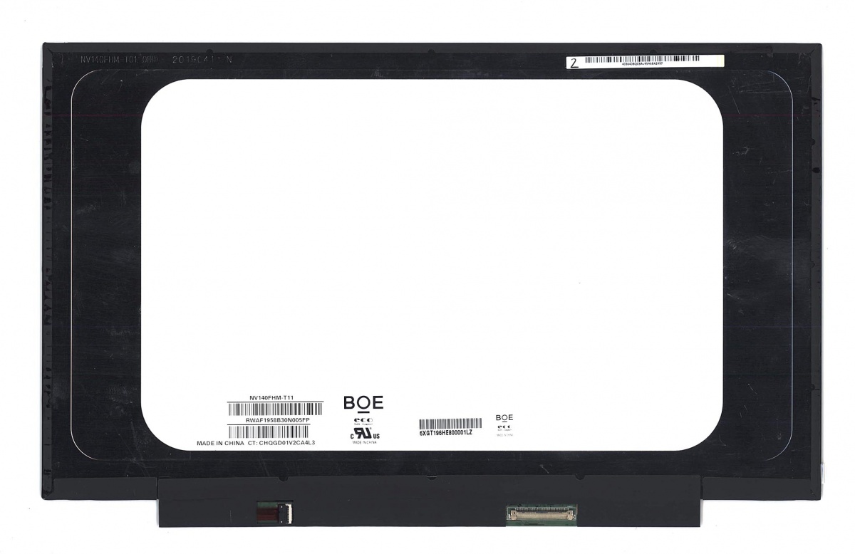 

Матрица OEM для ноутбука NV140FHM-T11 (100185074V), совместимая с p/n: NV140FHM-T11