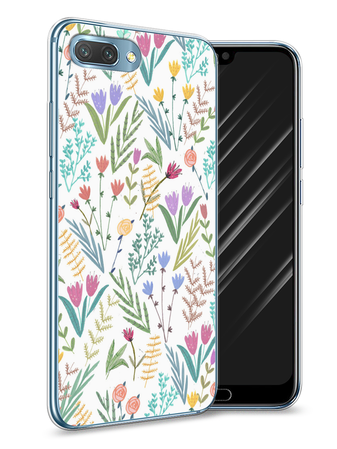 

Чехол Awog на Honor 10 "Полевые цветы рисунок", Белый;зеленый, 65350-8