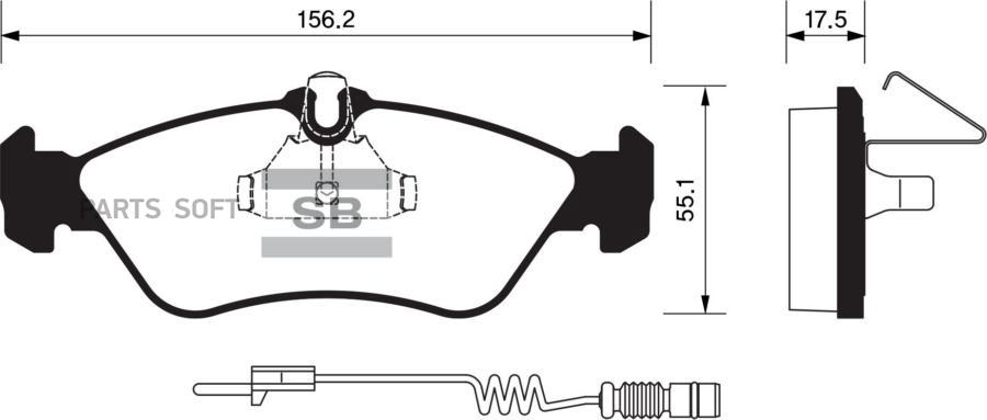 

Тормозные колодки Sangsin brake задние дисковые SP1274