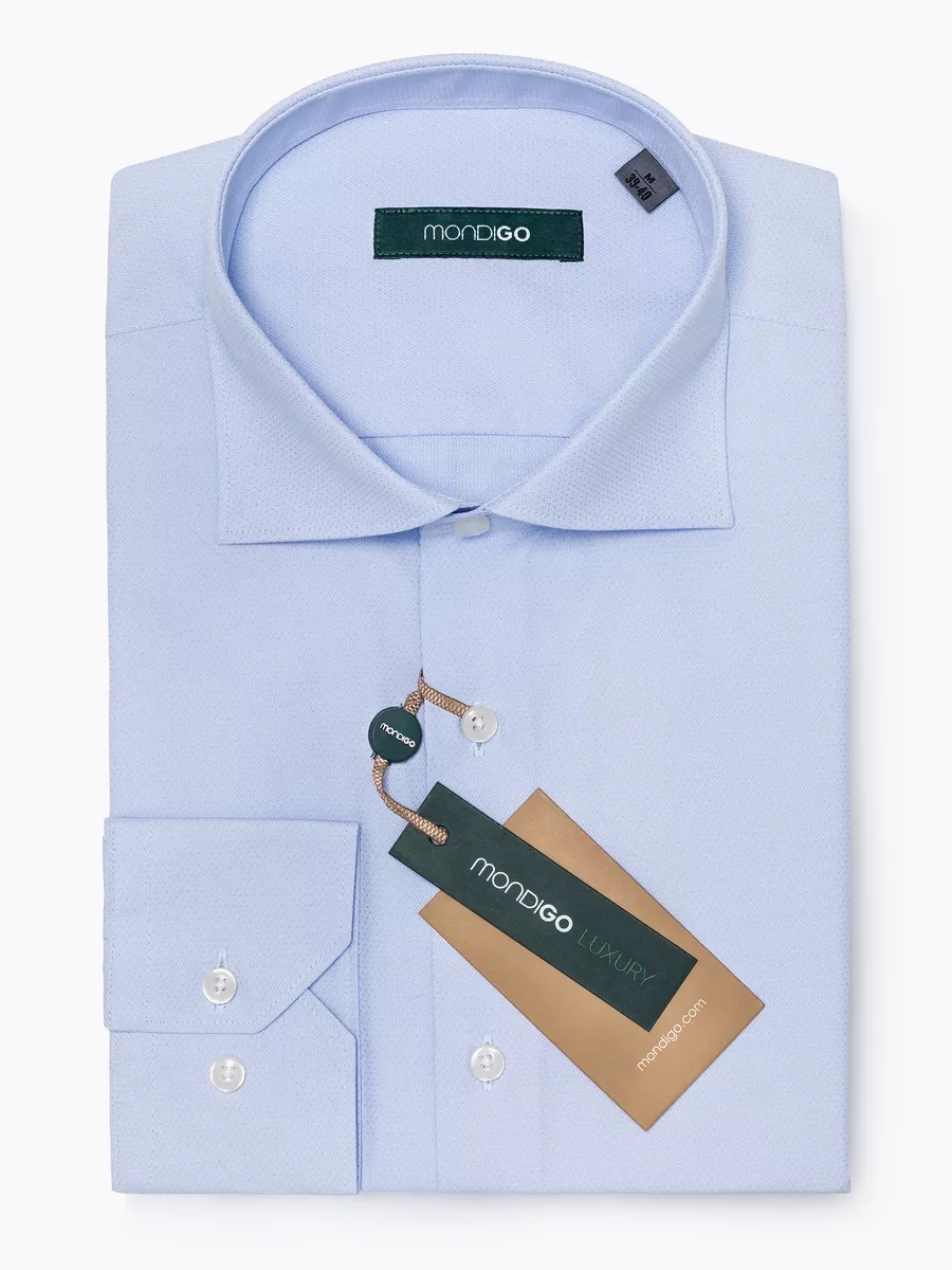 

Рубашка мужская MONDIGO 420871 белая XXL, Голубой, 420871