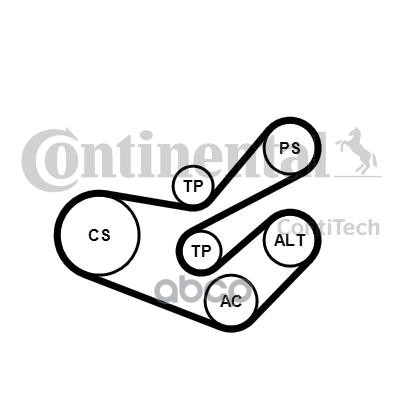 

Комплект Поликлинового Ремня ContiTech арт. 6PK1750K3