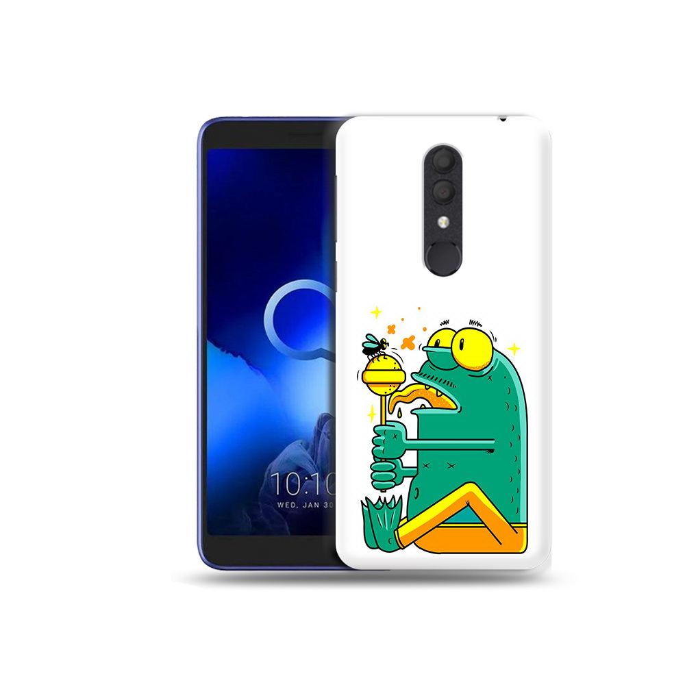 

Чехол MyPads Tocco для Alcatel 1X Зеленая лягушка с чупа чупсом (PT133941.659.85), Прозрачный, Tocco