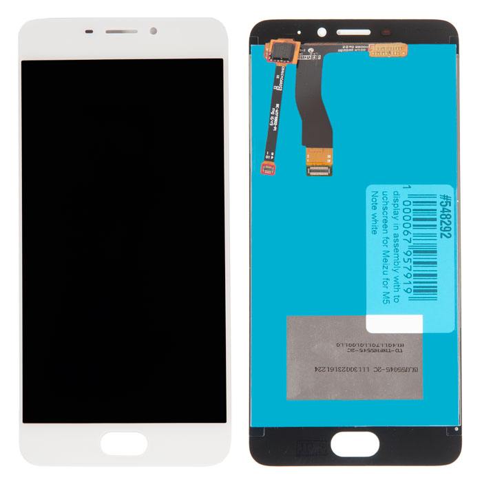 

Дисплей в сборе с тачскрином для Meizu M5 Note, белый