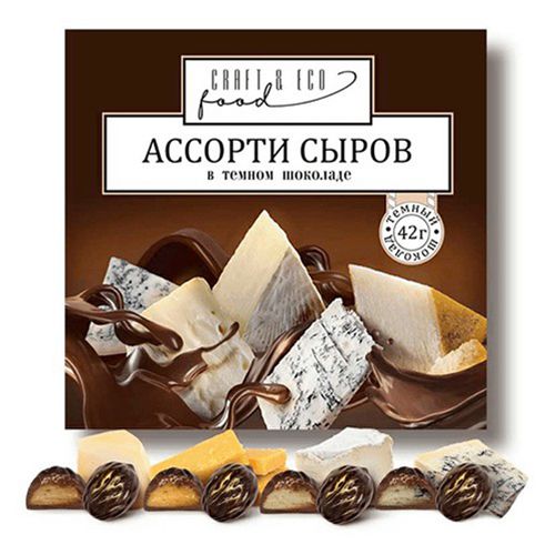 Сыр мягкий Craft Eco Food Ассорти в шоколаде 6 сыров 34% 54 г