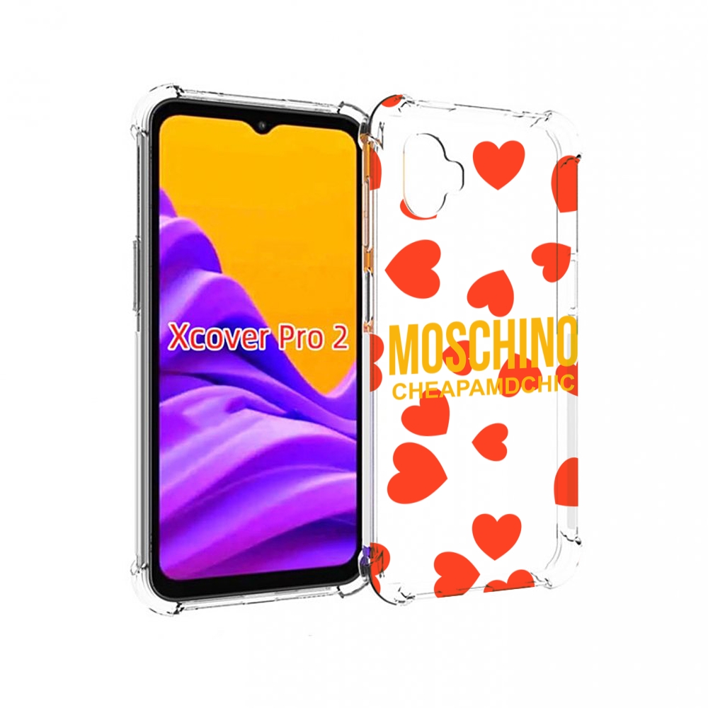 

Чехол MyPads сердца-москино для Samsung Galaxy Xcover Pro 2, Прозрачный, Tocco