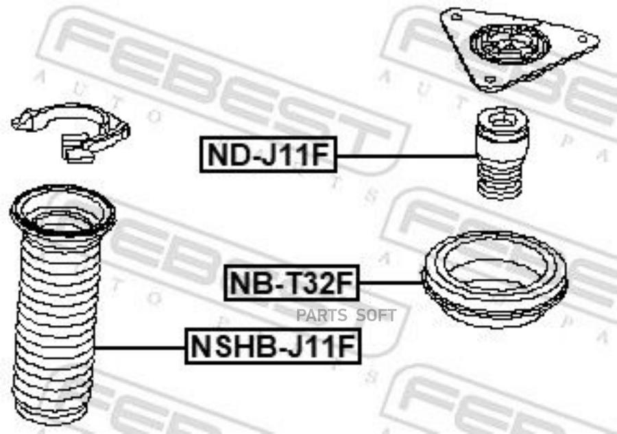 

Отбойник Переднего Амортизатора Febest Nd-J11f Febest арт. ND-J11F