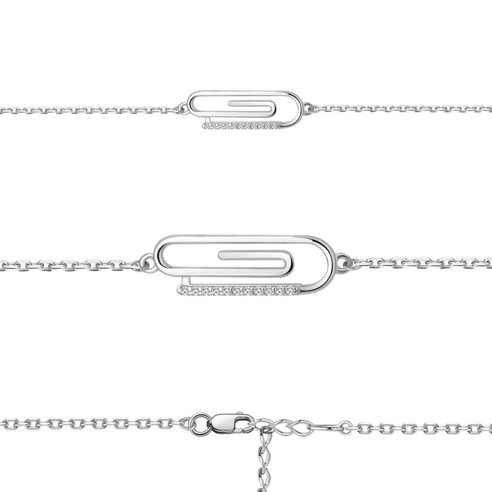 

Браслет из серебра с фианитом р. 17 Aquamarine 74674А_925_р, 74674А_925_р