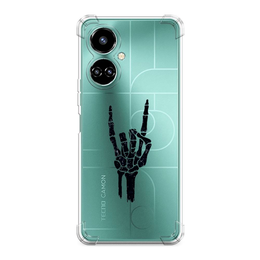 

Противоударный силиконовый чехол "Rock for a skeleton" на Tecno Camon 19, Разноцветный, 301651-1