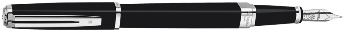 

Перьевая ручка Waterman Exception, цвет: Slim Black ST, перо: F (FF)