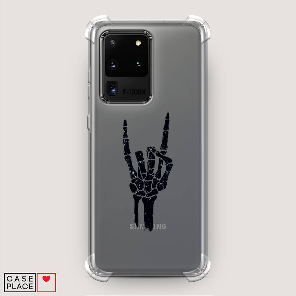 фото Противоударный силиконовый чехол "rock for a skeleton" на samsung galaxy s20 ultra awog