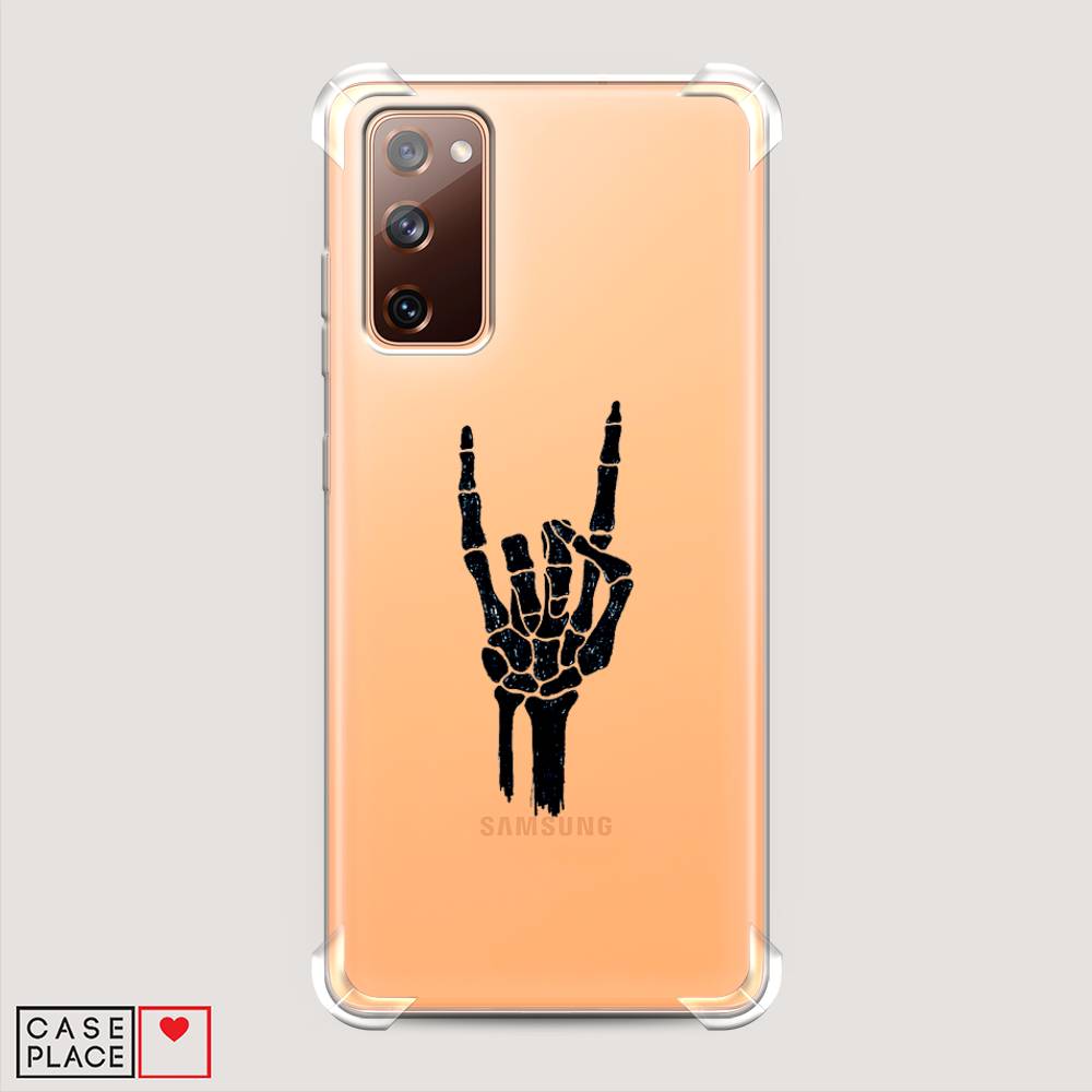 фото Противоударный силиконовый чехол "rock for a skeleton" на samsung galaxy s20 fe awog