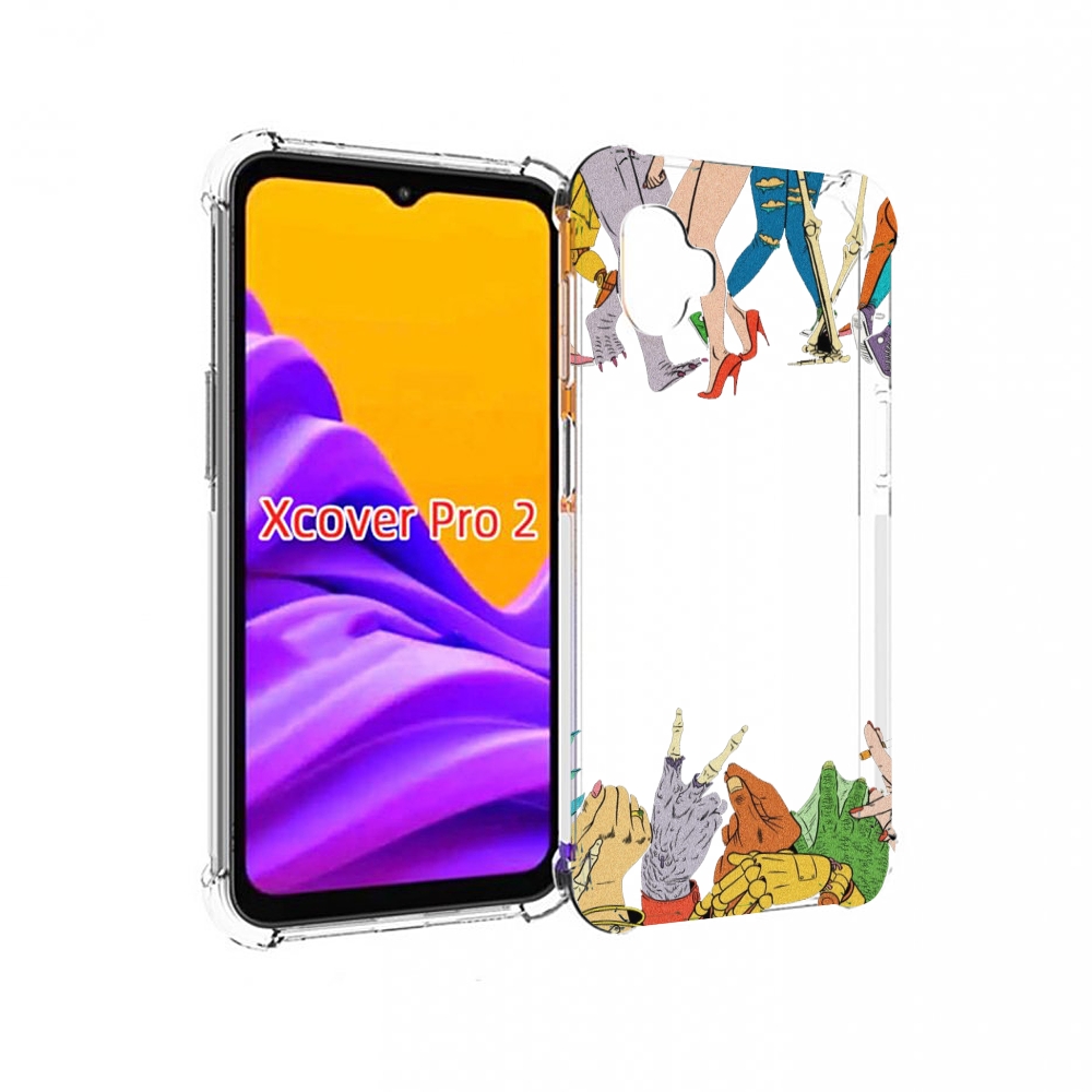 

Чехол MyPads разные персонажи пальчики для Samsung Galaxy Xcover Pro 2, Прозрачный, Tocco
