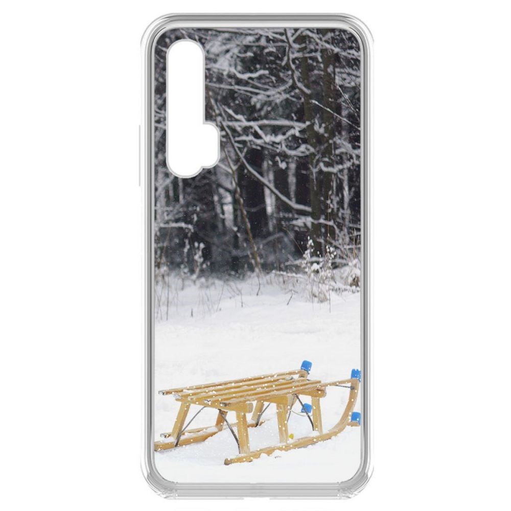 фото Чехол-накладка krutoff clear case санки для honor 20 pro