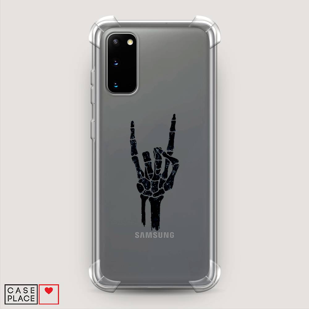 фото Противоударный силиконовый чехол "rock for a skeleton" на samsung galaxy s20 awog