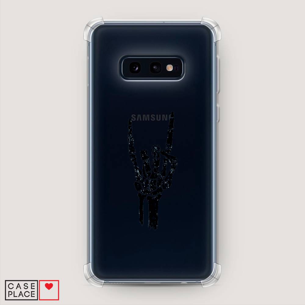 фото Противоударный силиконовый чехол "rock for a skeleton" на samsung galaxy s10e awog