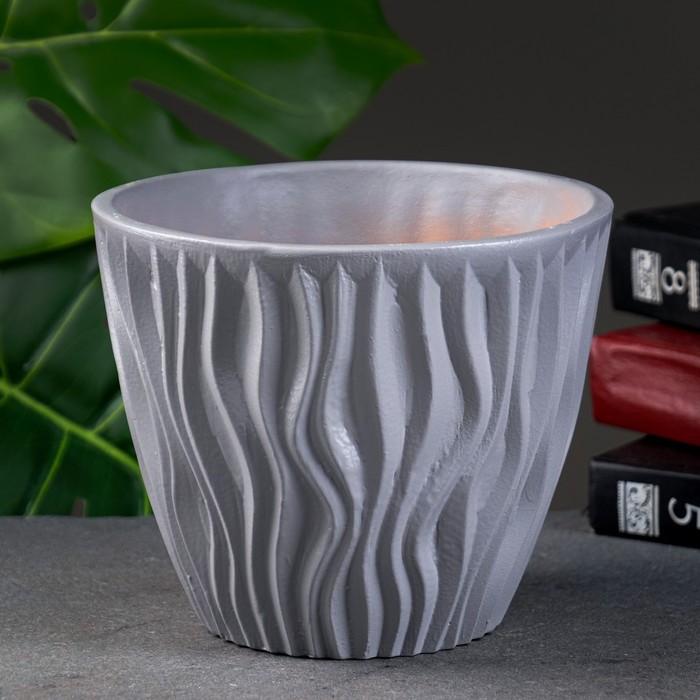 

Фигурное кашпо Фантазия графит, 14х15см, 2,2л
