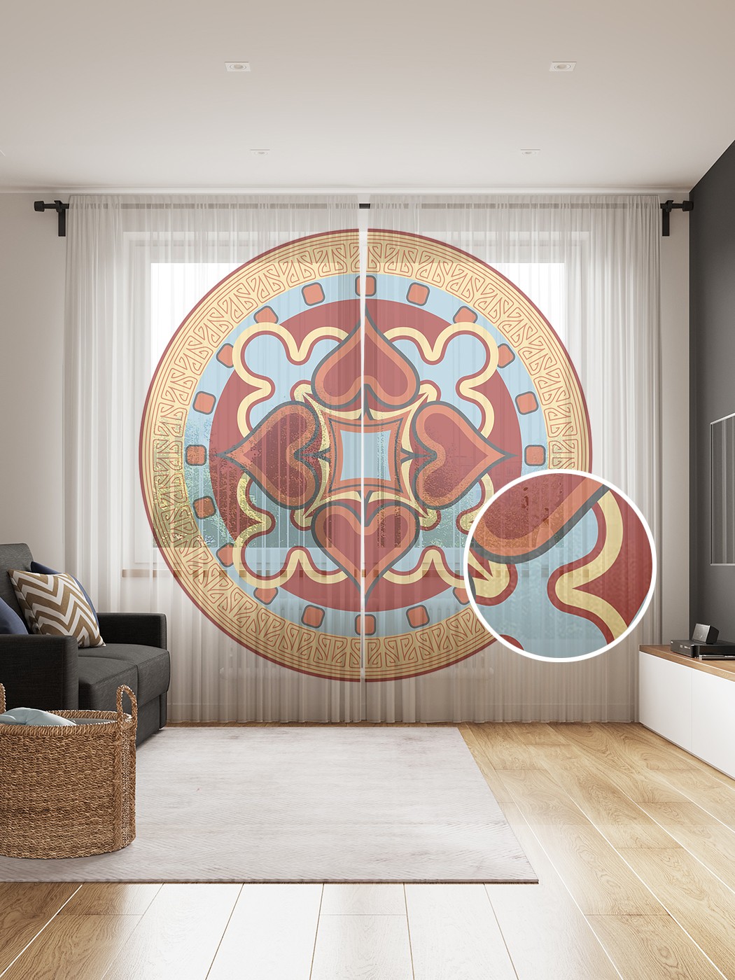 

Фототюль JoyArty "Красочный азарт", 145x265см (2 полотна со шторной лентой + 50 крючков), Красочный азарт