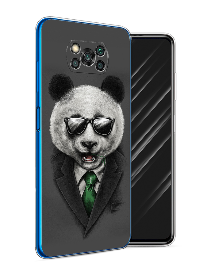 

Чехол Awog на Poco X3/X3 Pro "Деловая панда", Разноцветный, 310650-10