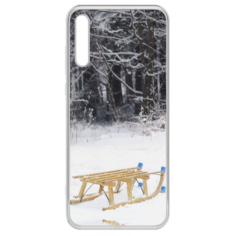 

Чехол-накладка Krutoff Clear Case Санки для Huawei Y8P