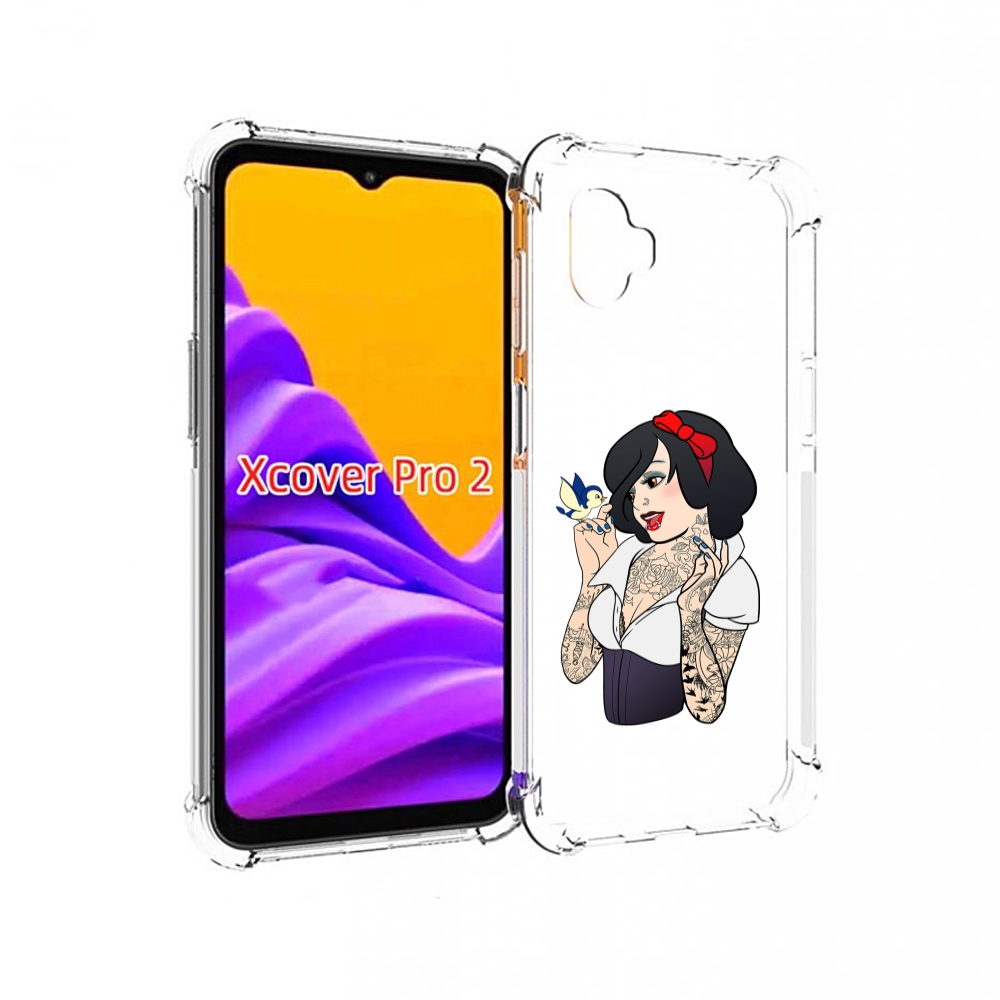 Чехол MyPads принцесса-тату женский для Samsung Galaxy Xcover Pro 2