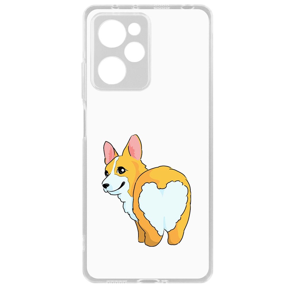 

Чехол-накладка Krutoff Clear Case Рисованный корги вид 2 для Xiaomi Poco X5 Pro, Прозрачный