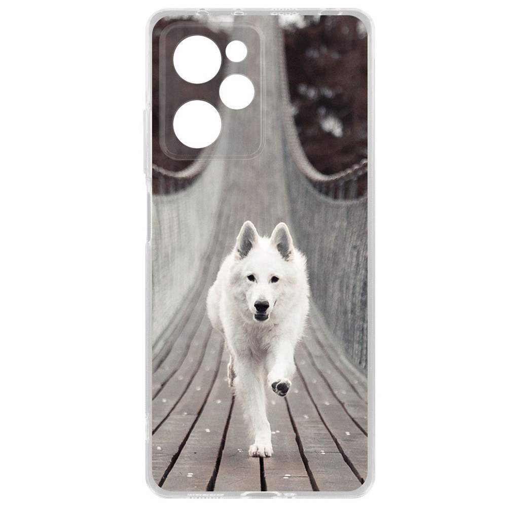 

Чехол-накладка Krutoff Clear Case Пес на мосту для Xiaomi Poco X5 Pro, Прозрачный