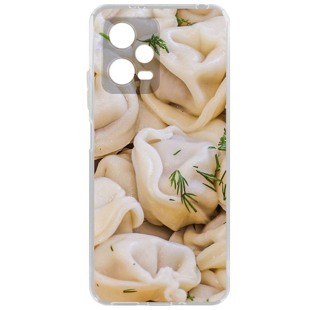 

Чехол-накладка Krutoff Clear Case Пельмешки для Xiaomi Poco X5, Прозрачный