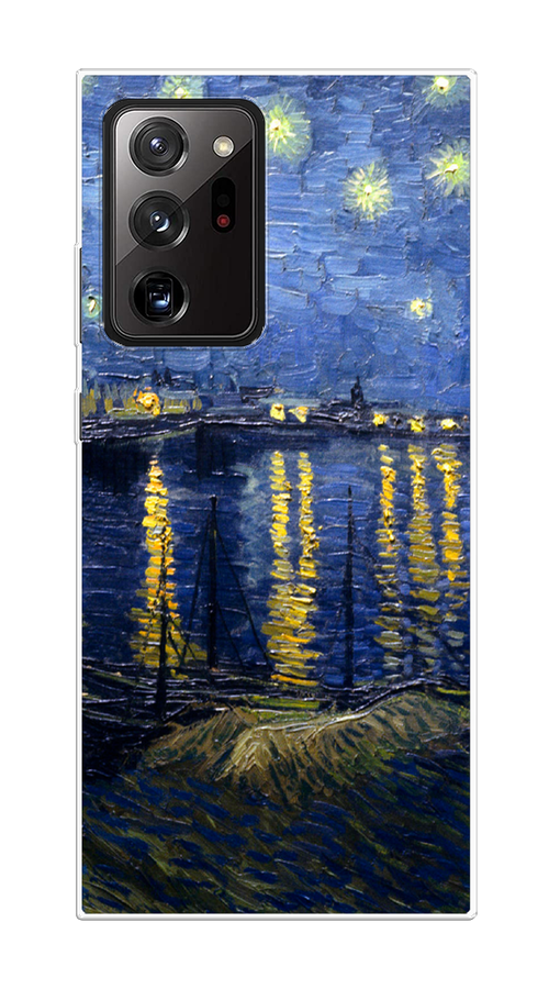 

Чехол на Samsung Galaxy Note 20 Ultra "Звездная ночь над Роной", Синий;желтый, 2101050-1