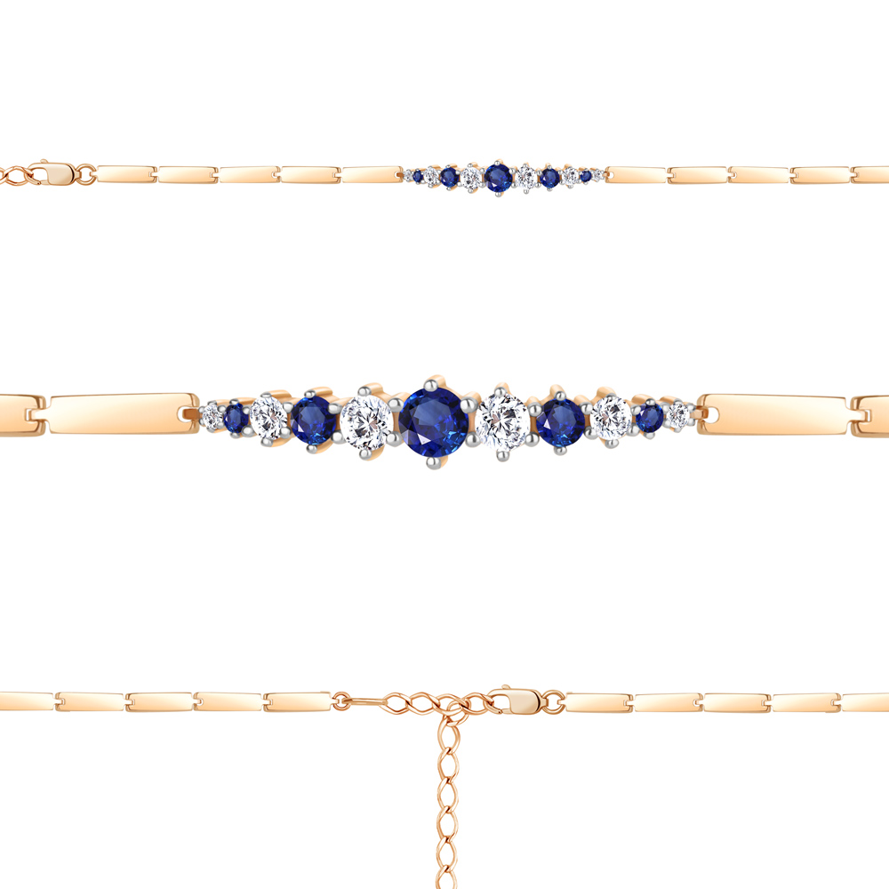

Браслет из серебра с фианитом Aquamarine Aquamarine 74670АБ_925_з р. 17, 74670АБ_925_з