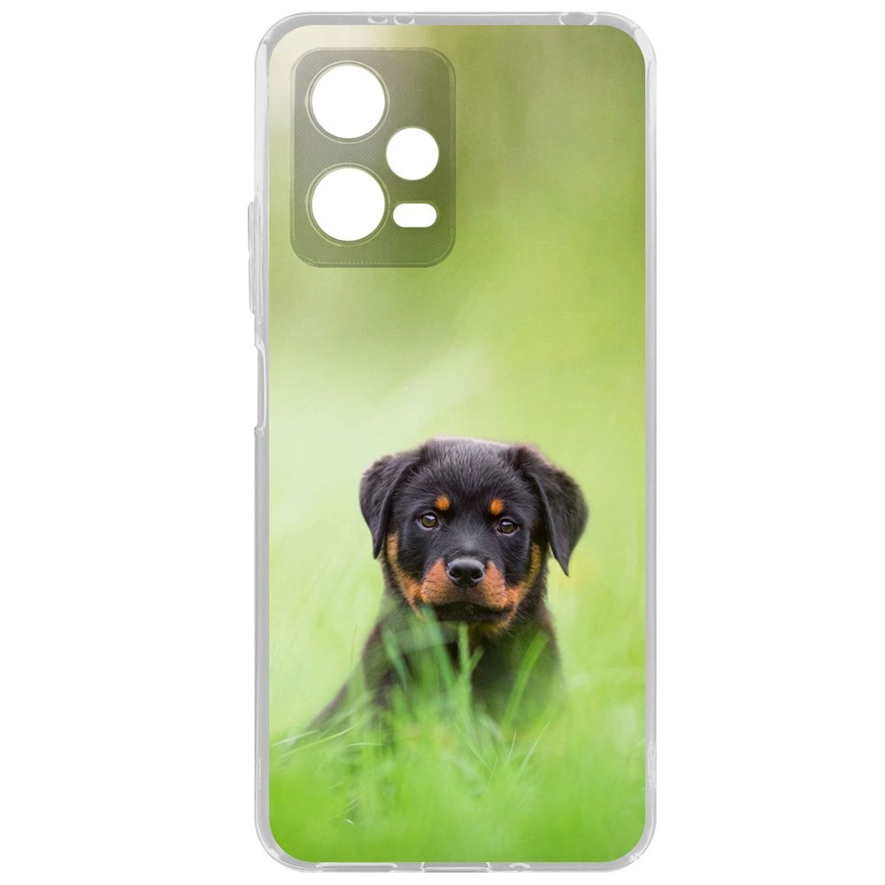 

Чехол-накладка Krutoff Clear Case Щенок ротвейлера для Poco X5, Прозрачный