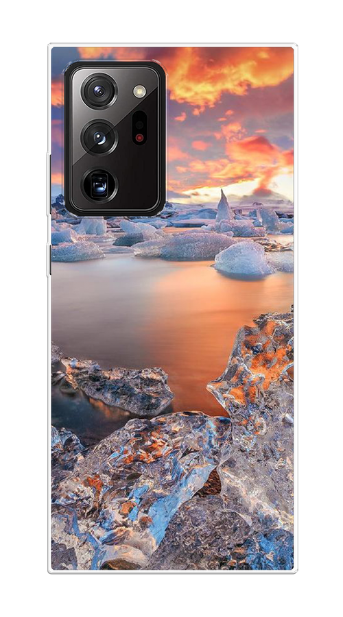 

Чехол на Samsung Galaxy Note 20 Ultra "Ледники", Синий;оранжевый, 2101050-1