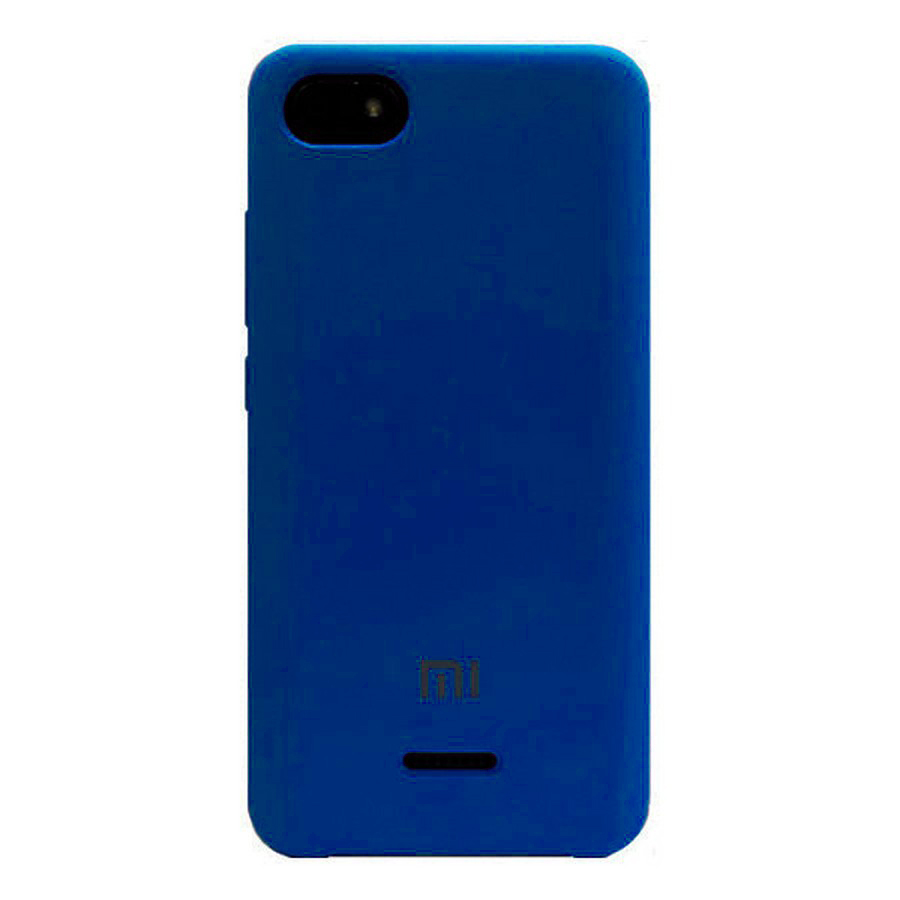 Накладка силикон Soft touch с логотипом для Xiaomi Redmi 6a Blue