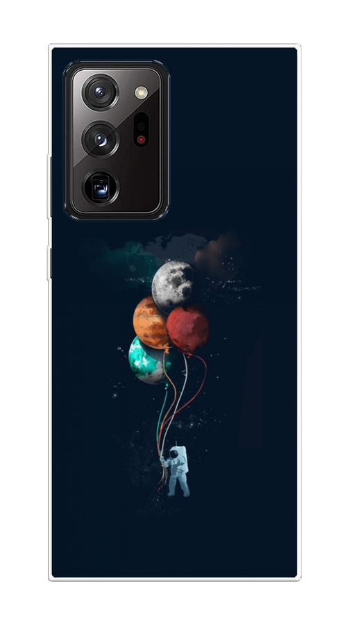 

Чехол на Samsung Galaxy Note 20 Ultra "Космонавт с шариками", Разноцветный, 2101050-1