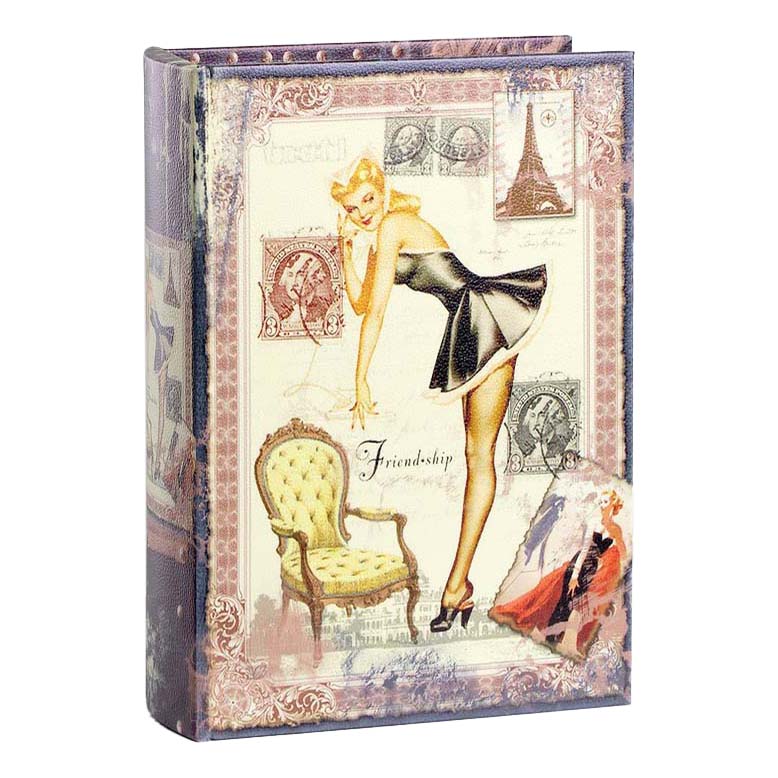 

Шкатулка-книга Glasar 19x8x27 см разноцветная, Разноцветный