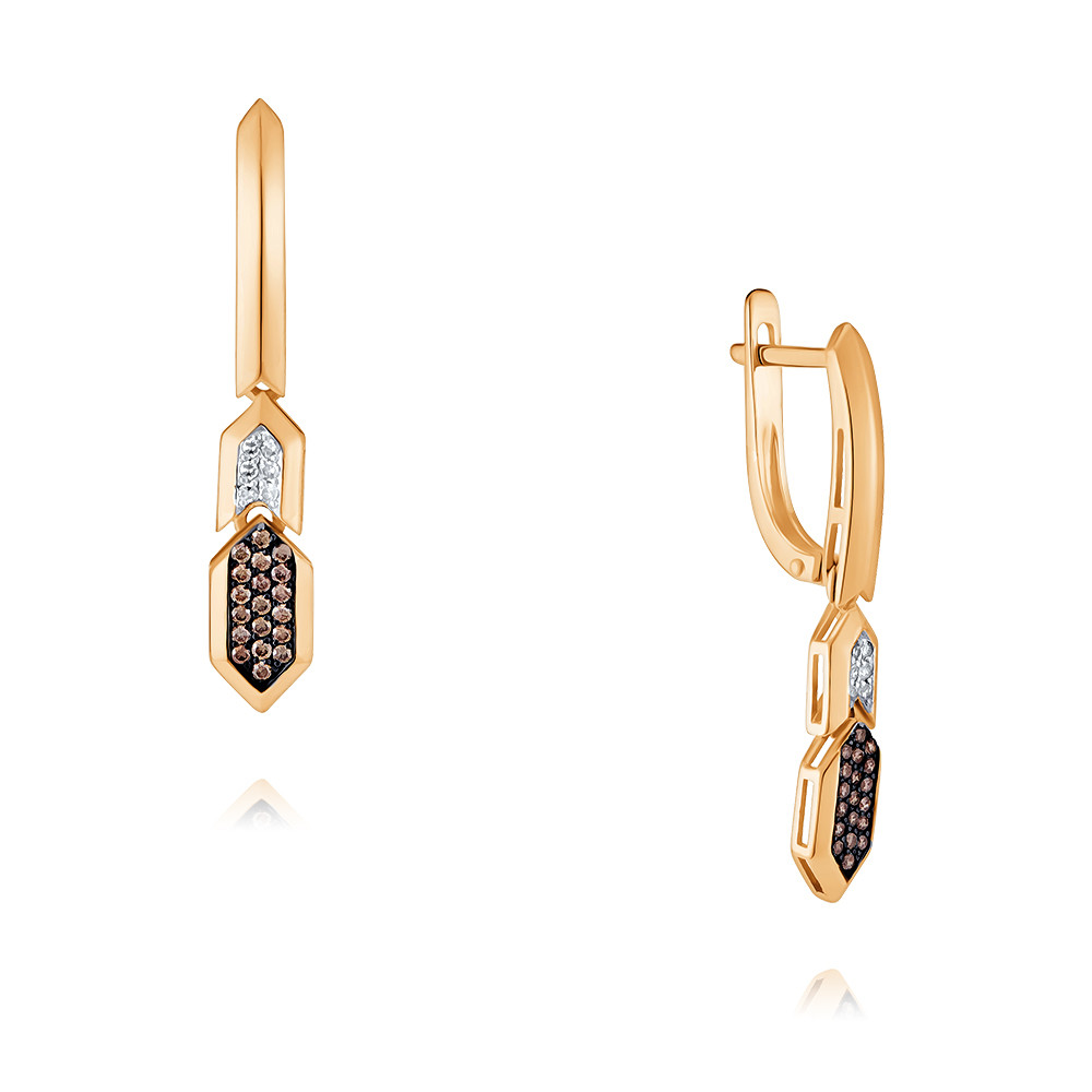 

Серьги из красного золота с бриллиантом ADAMAS 24038275/02-А50Д-425, 24038275/02-А50Д-425
