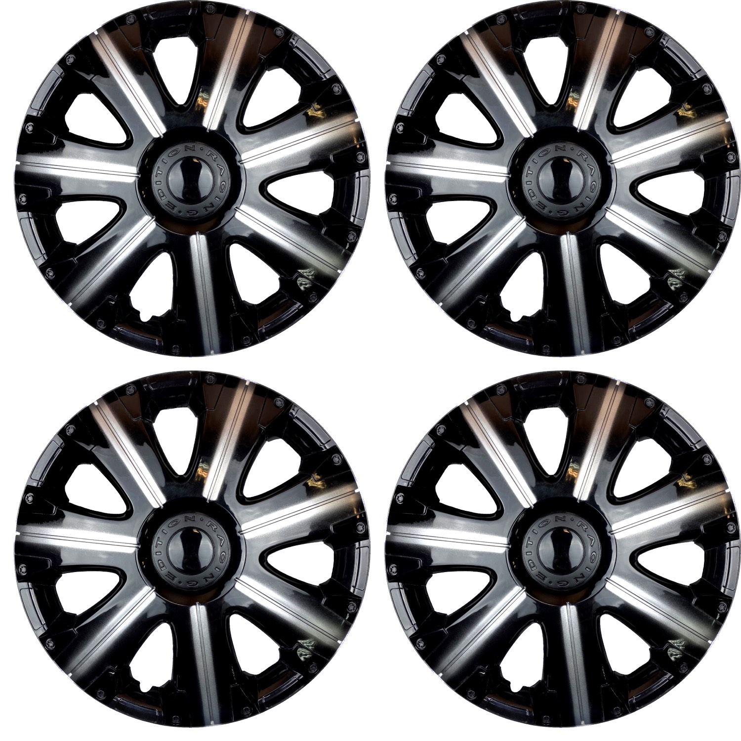 

Колпаки на колеса Star-A Расинг Super Black R15 4 шт, Серебристый;черный, Расинг15