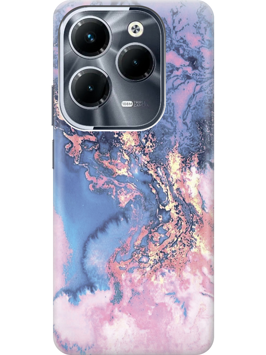 

Силиконовый чехол на Infinix Hot 40 / Hot 40 Pro с рисунком "Синий мрамор", Голубой, 20011884