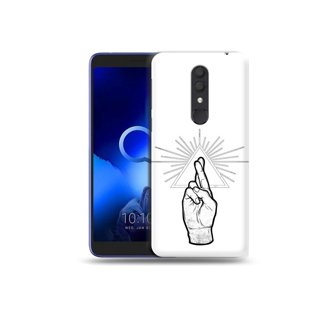 

Чехол MyPads Tocco для Alcatel 1X черно белая рука (PT133941.659.681), Прозрачный, Tocco