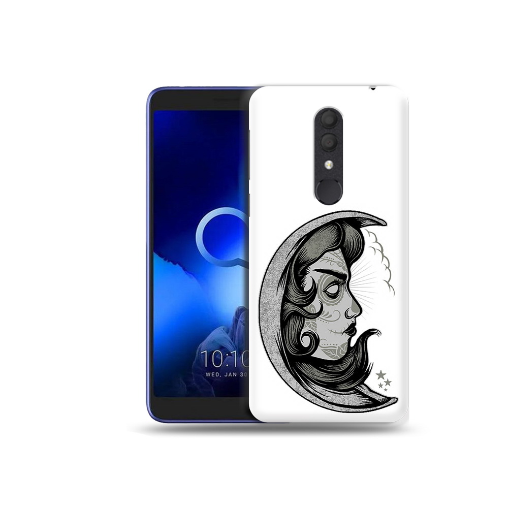 

Чехол MyPads Tocco для Alcatel 1X черно белая луна с лицом (PT133941.659.680), Прозрачный, Tocco
