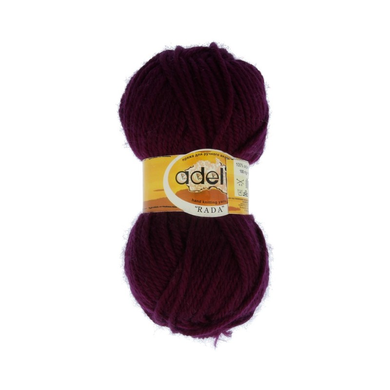 

Пряжа Adelia Rada, 10 шт. по 100 г, набор, 100% акрил, 80 м №087 т.фиолетовый, "RADA"