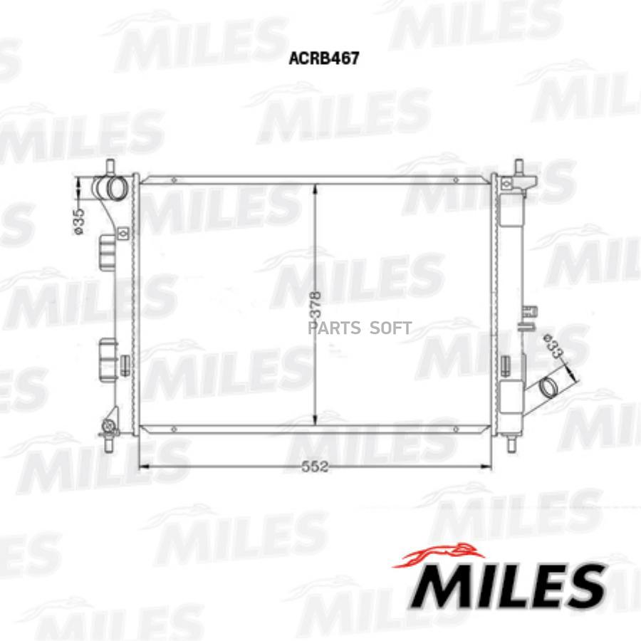 

Радиатор Miles Acrb467 Hyundai Elantra/I30 /Kia Ceed 1.4-1.6/1.4d-1.6d M/T 10- Miles арт.