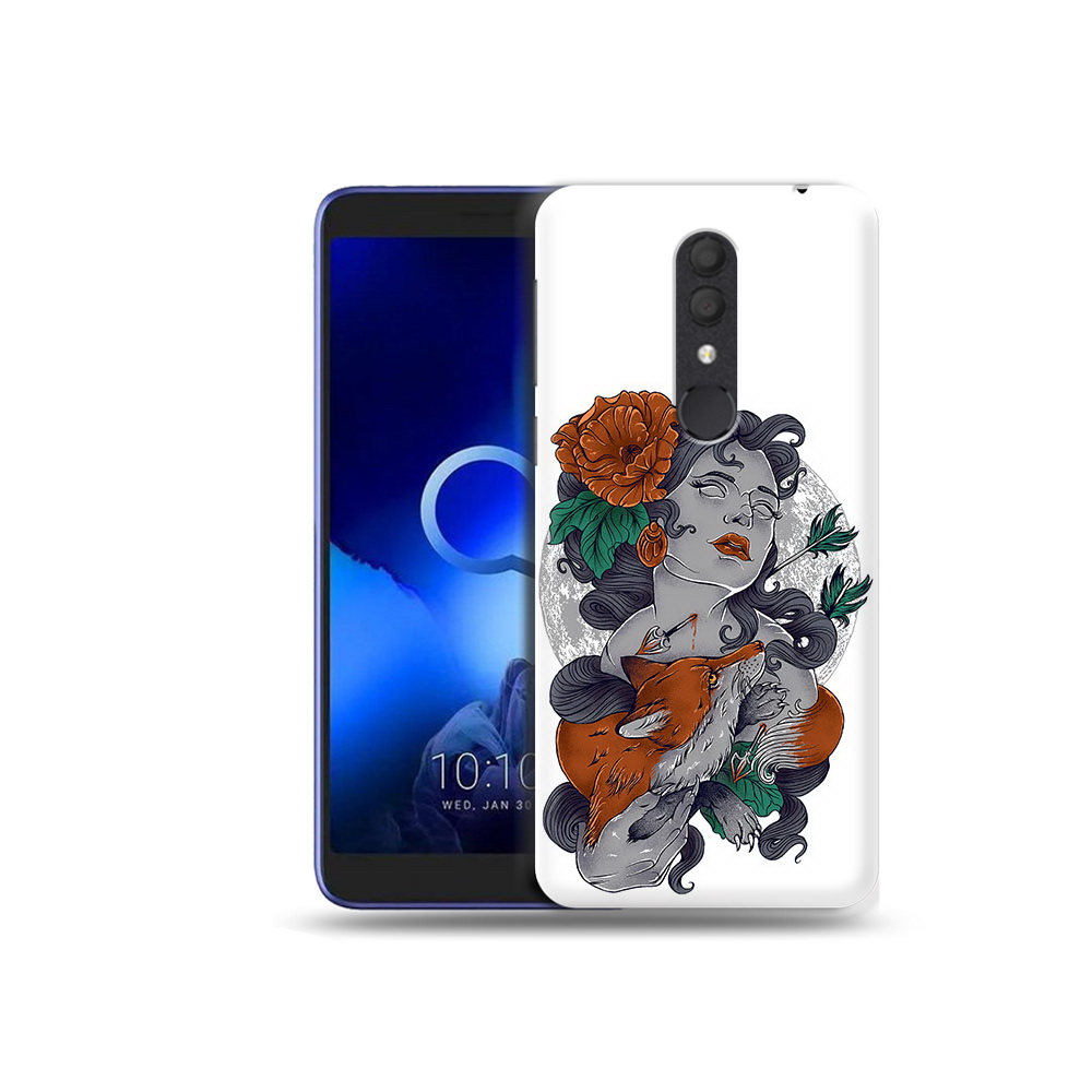 

Чехол MyPads Tocco для Alcatel 1X темная девушка с лисой (PT133941.659.639), Прозрачный, Tocco
