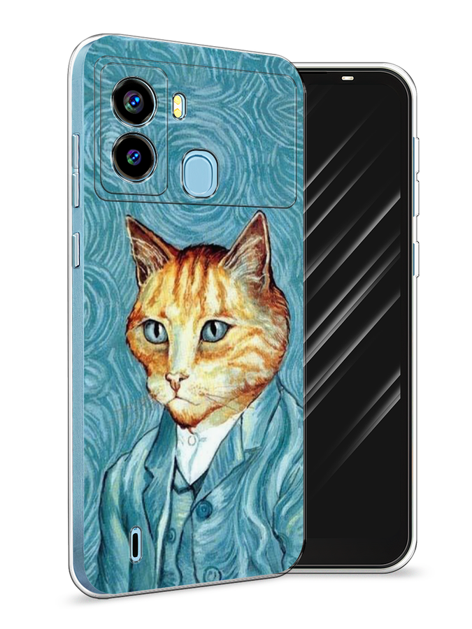 

Чехол Awog на Tecno Pop 6 "Кот Ван Гог", Разноцветный, 302050-2