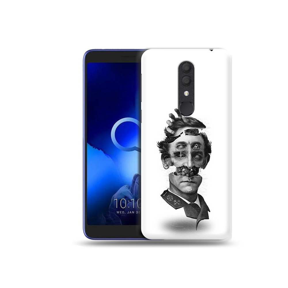 

Чехол MyPads Tocco для Alcatel 1X страшное лицо абстракция (PT133941.659.628), Прозрачный, Tocco