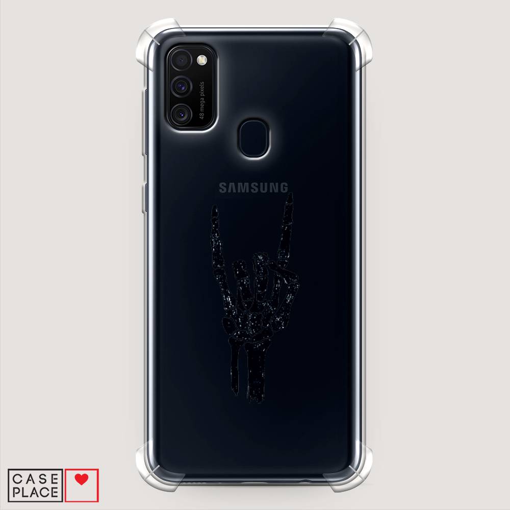 фото Противоударный силиконовый чехол "rock for a skeleton" на samsung galaxy m30s awog