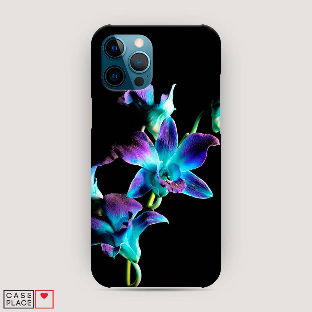 

Пластиковый чехол "Синий цветок на черном" на Apple iPhone 12 Pro Max, 12720-6