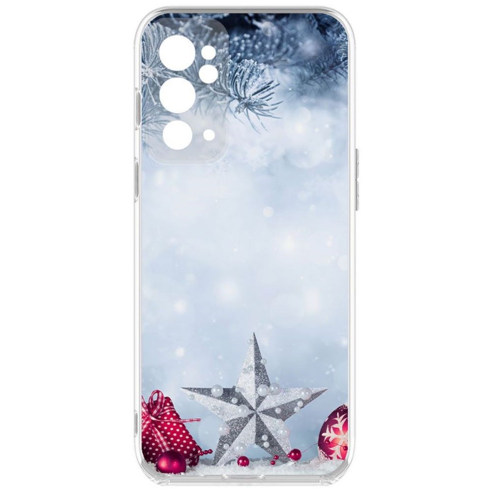 фото Чехол-накладка krutoff clear case новогодняя звезда для oneplus 9rt