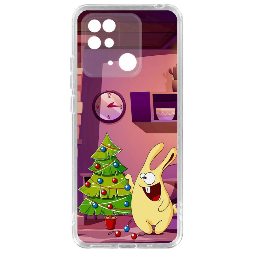 

Чехол-накладка Krutoff Clear Case Кролик для Xiaomi Redmi 10C, Прозрачный